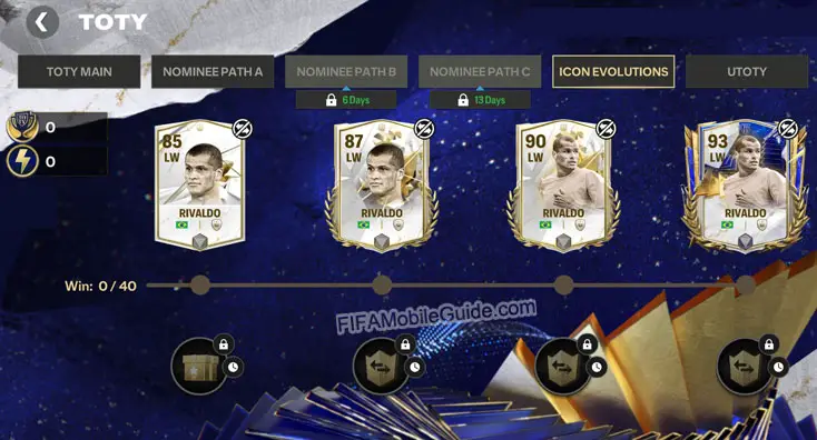 EA Sports FC Mobile 24: TOTY Icon Evolution Rivaldo