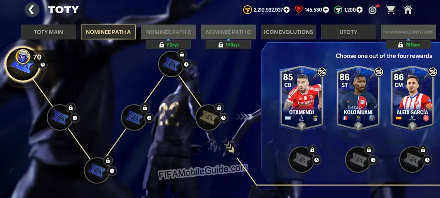 EA Sports FC Mobile 24: TOTY Nominee Path A Rewards