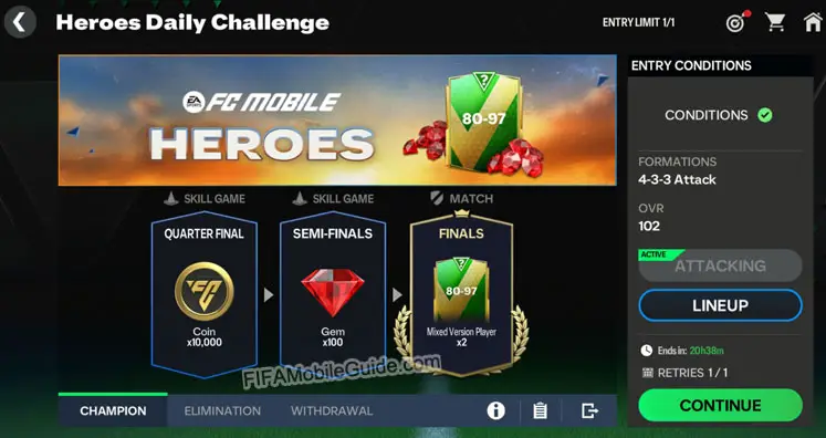 EA Sports FC Mobile 24: Heroes Challenge