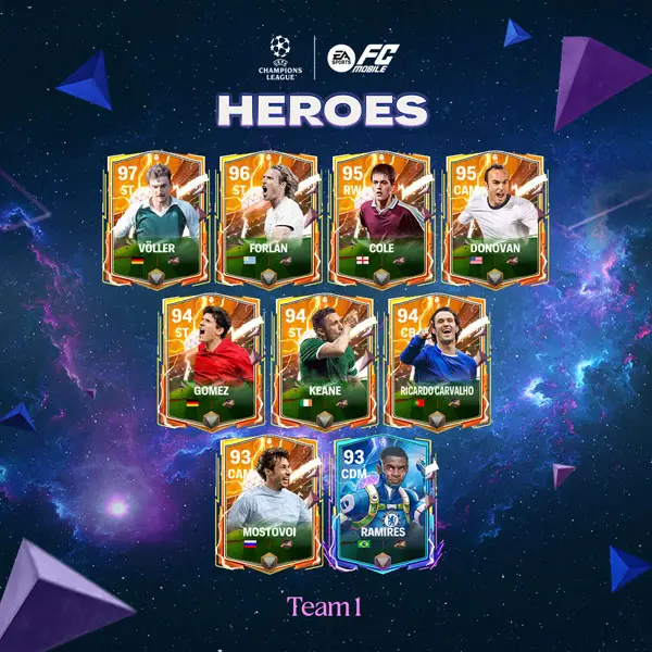 EA Sports FC Mobile 24: Heroes Players (Team 1)