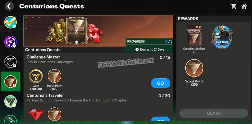 EA FC Mobile 24: Centurions Quests