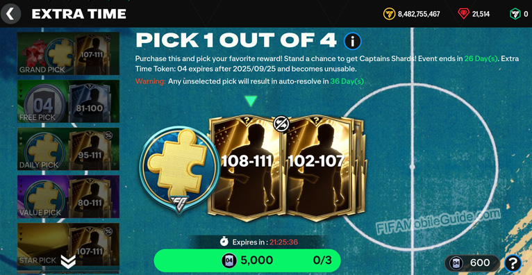 Extra Time 04 Picks