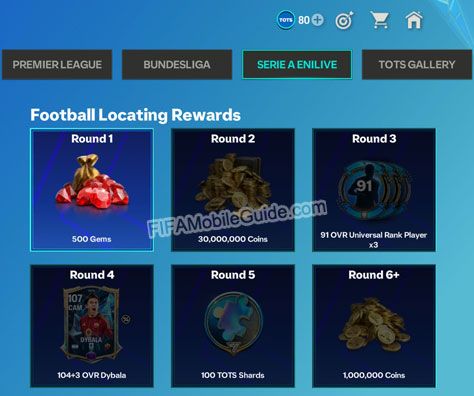 TOTS 25 Serie A Enilive Football Locating Rewards