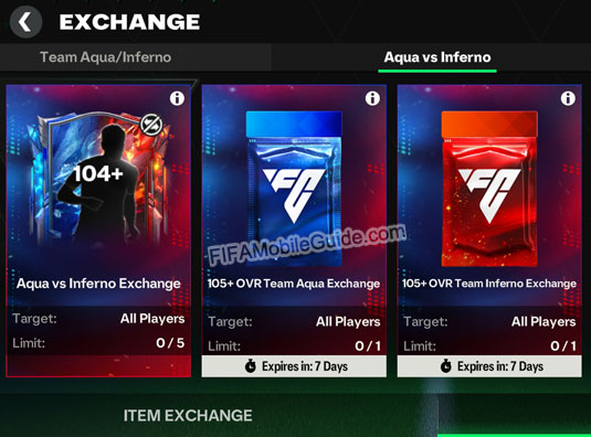Aqua vs Inferno Exchanges