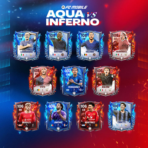 EA Sports FC Mobile 25: Aqua vs Inferno Featured Players