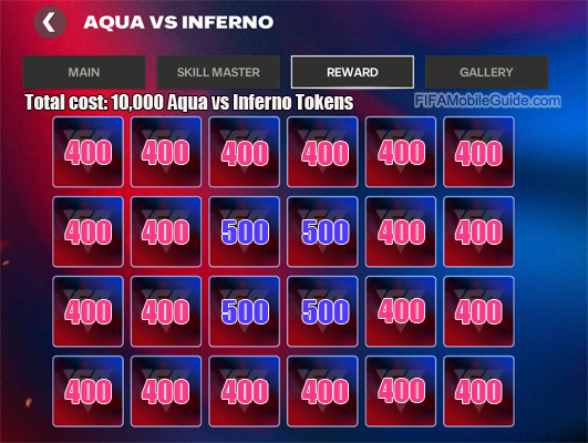 Aqua vs Inferno Reward Chapter: TIFO Tiles Costs