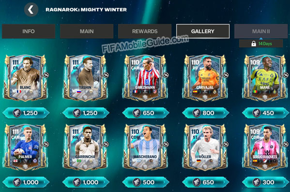 Ragnarok Mighty Winter Gallery Chapter: Week 2 Player Shards