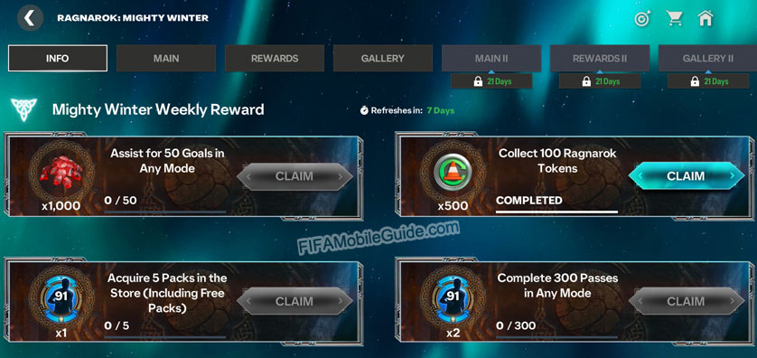 Ragnarok Mighty Winter Info Chapter: Weekly Reward