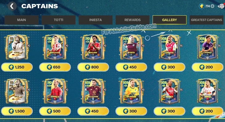Captains Gallery Players Week 2