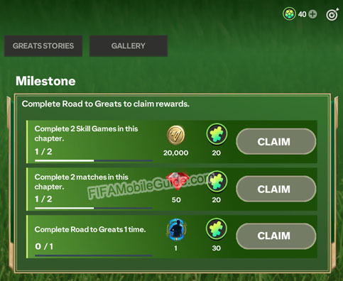 Grassroot Greats Milestone Rewards