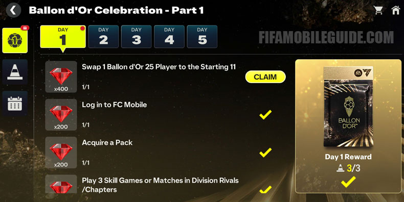 Ballon d'Or Celebration Quests