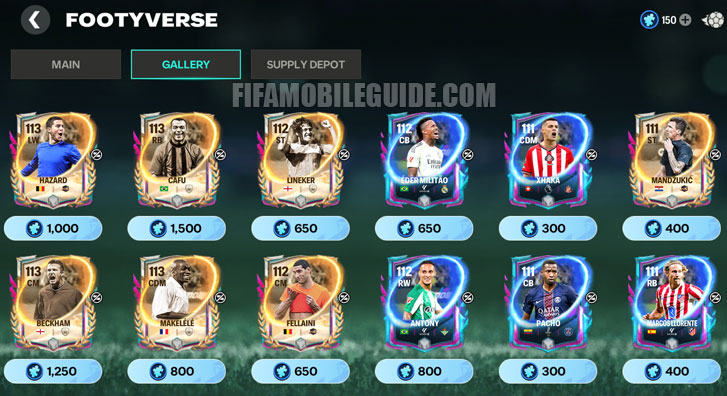 Footyverse Gallery Week 3 Players
