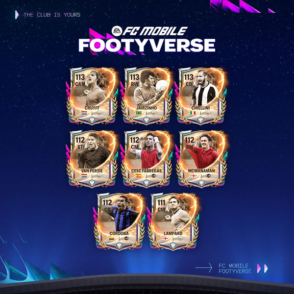 EA Sports FC Mobile 26 Footyverse Featured Players