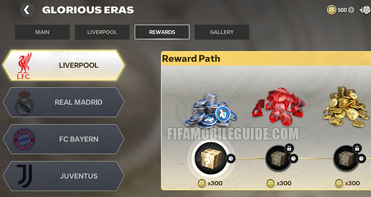 Glorious Eras Rewards Path