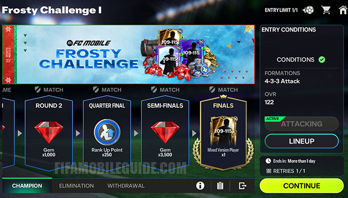 Festive Fixtures Frosty Challenge