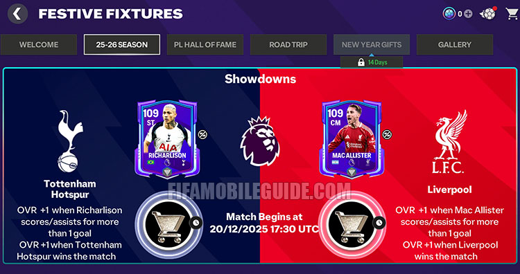 Festive Fixtures Showdowns Matches