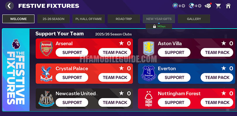 Festive Fixtures 20 Teams
