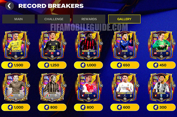 Record Breakers Week 1 Gallery Players