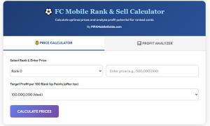 FC Mobile Rank n Sell Calculator