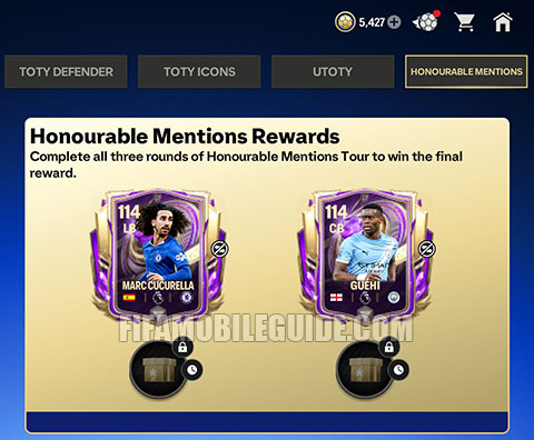 TOTY 26 Honourable Mentions (HM) Rewards