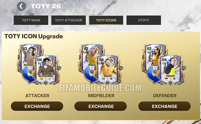 TOTY 26 Icon Upgrade