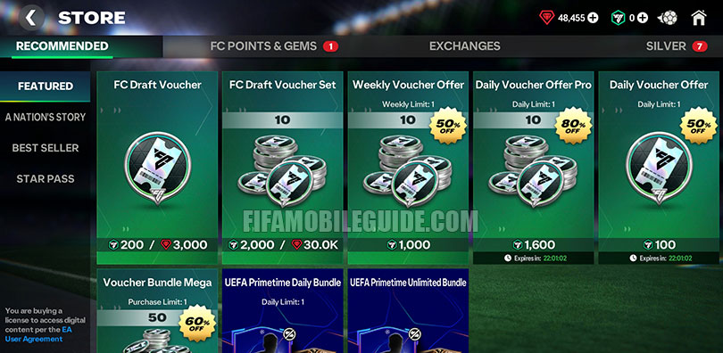 TOTY 26 FC Draft Vouchers in the Store