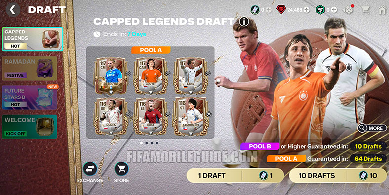 Capped Legends Draft