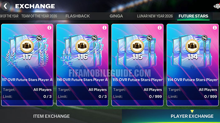 Future Stars 26 Exchange