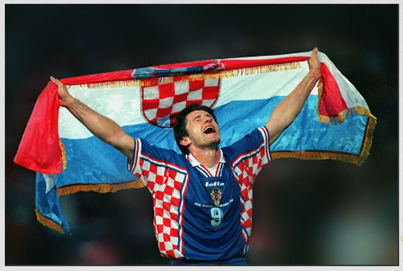 A Nation's Story Croatia 1st Photo: Davor Šuker Holding His Country's Flag