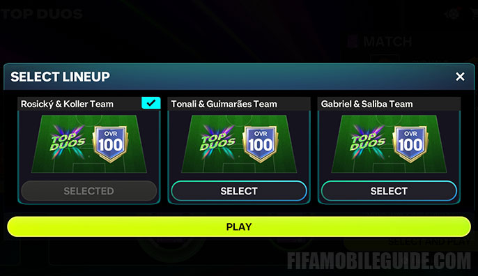 Top Duos Team Select