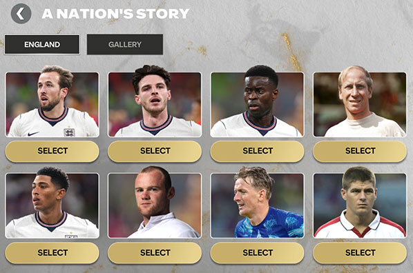 A Nation's Story England: Guess the Player