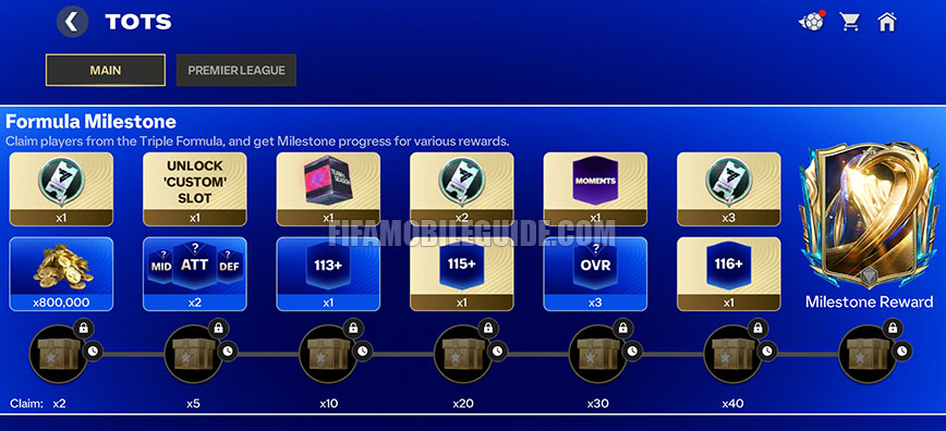 TOTS 26 Formula Milestone
