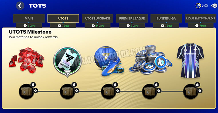 UTOTS 26 Milestone Rewards