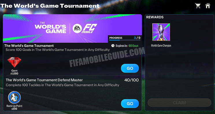 The World's Game Tournament Quests