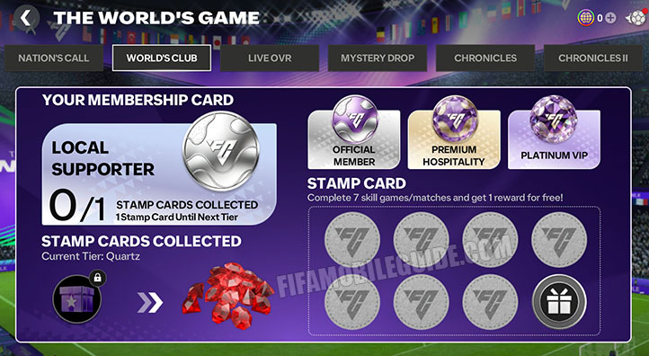 The World's Game Membership Card