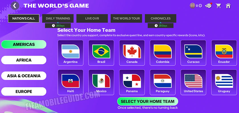 The World's Game Nation's Call Chapter