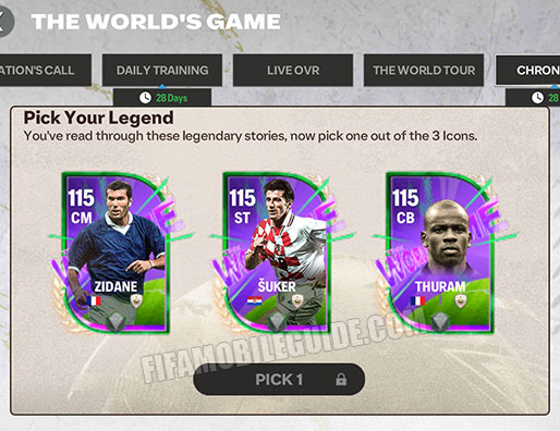 The World's Game Pick Your Legend