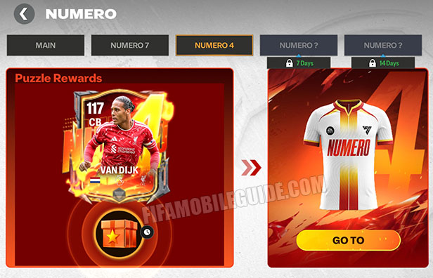 Numero 4 Puzzle Rewards