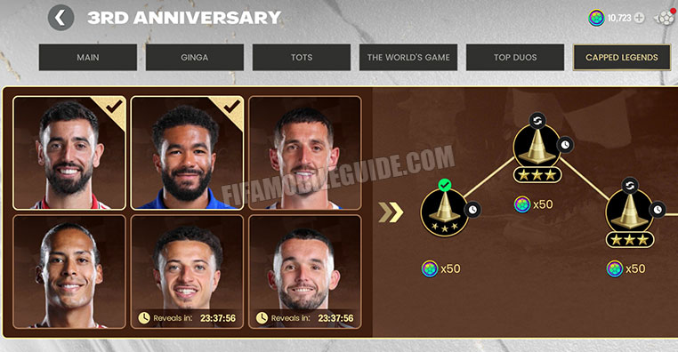 3rd Anniversary Capped Legends chapter
