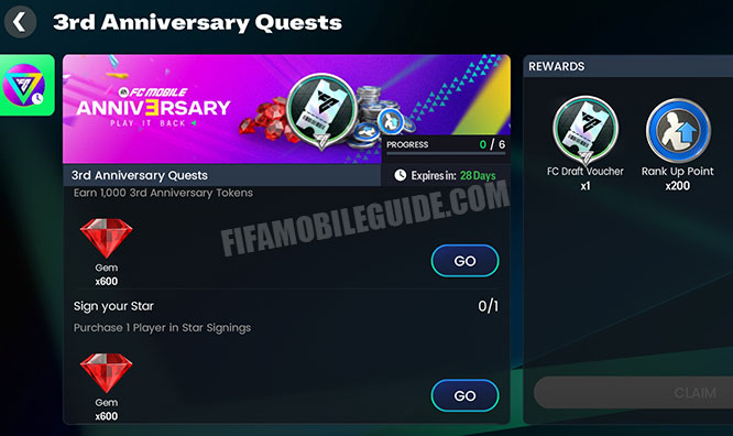 3rd Anniversary Quests