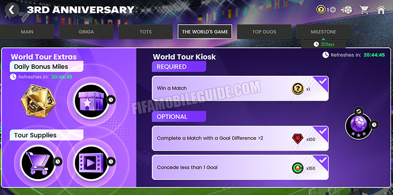 3rd Anniversary The World Game Extras
