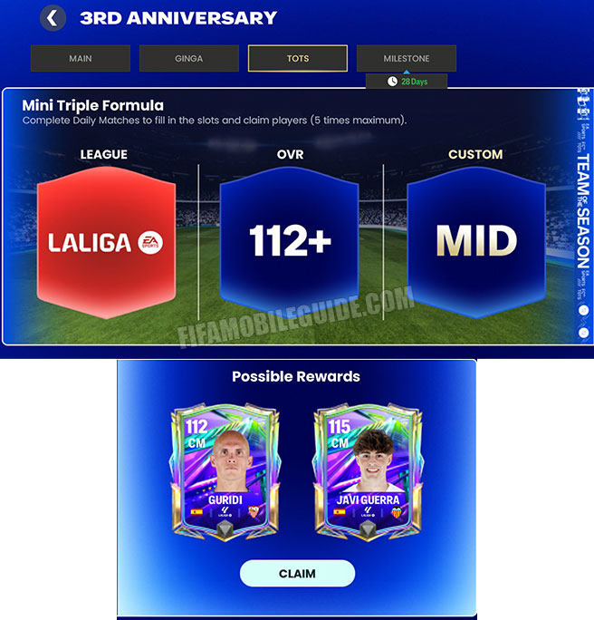3rd Anniversary TOTS Formula