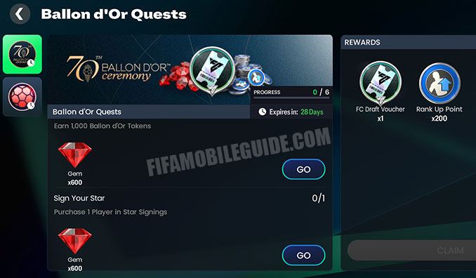 Ballon d'Or 27 Quests